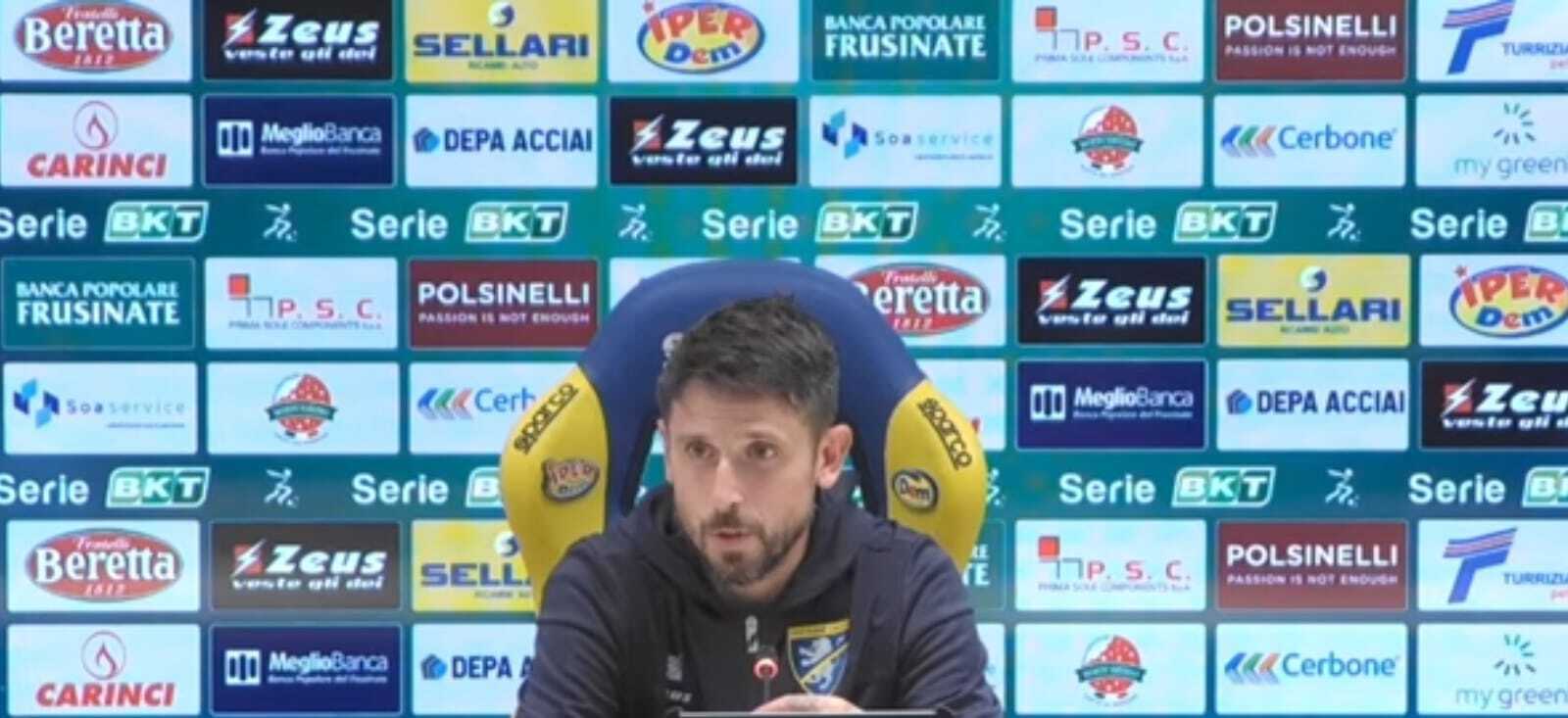 Frosinone-Sudtirol 0-3, Greco: “Mi assumo la responsabilità, riinizieremo a lavorare per la salvezza”